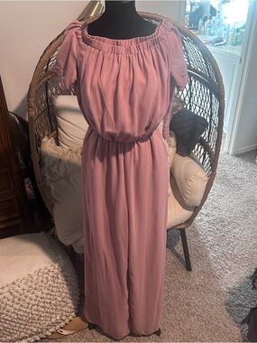 Gianni Bini Blush Pink Off-Shoulder Maxi
